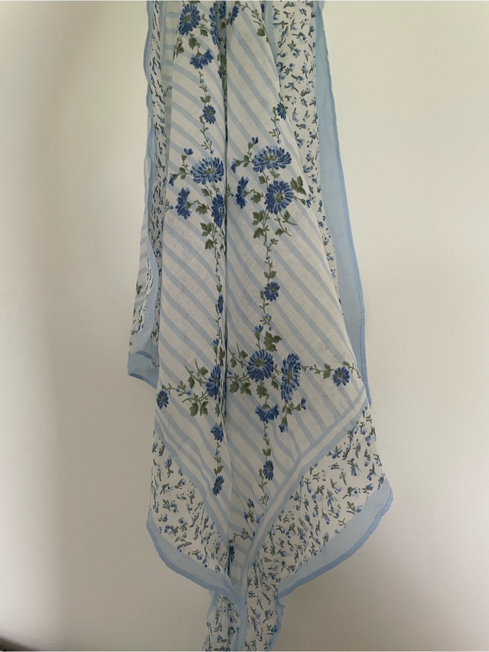 Old Navy Light Blue Floral Scarf